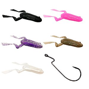Isca Frogs Kit Traira Com Anzol 4/0 9.5cm 5unidades X-Frog - Monter3x