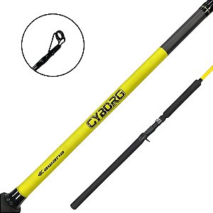 Vara Para Carretilha Cyborg Preta Inteiriça Maciça 1.68m 20-40lbs - Kawana