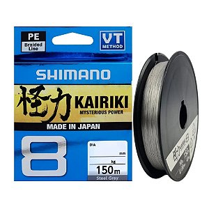 Linha Multifilamento Kairiki 8x Cinza 150m - Shimano