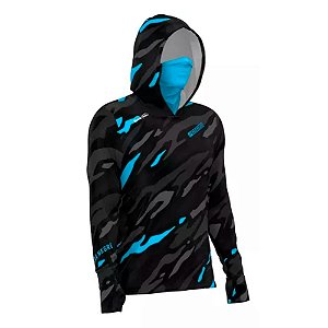 Camiseta Masculina Sublimada X Protection360 Camo Blue - Mar Negro