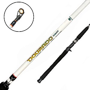 Vara Para Carretilha Inteiriça Fibra de Vidro Dourado 35-60lbs - Artemis Pesca