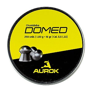 Chumbinho Domed 5.5mm 1.03g 16 Grains 250un. - Aurok