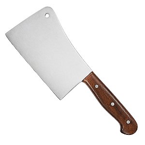 Cutelo Inox 10'' 3mm Cabo Madeira - SG