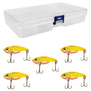 Kit 5 Ferrinhos de Pesca PGT-09 + Estojo DW-003