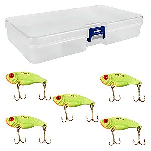 Kit 5 Ferrinhos de Pesca PGT-06 + Estojo DW-003