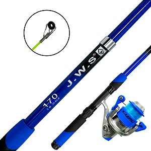 Kit Molinete Kaeru + Vara Molinete WS-Y724 1.70m Azul - JWS