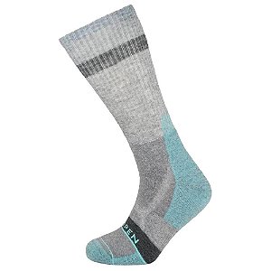 Meia Feminina Merino Hike Midweigth Crew Cinza Claro - Lorpen