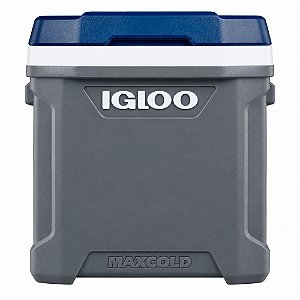 Caixa Térmica C/ Rodas Maxcold 58 Litros Cinza Azul - Igloo