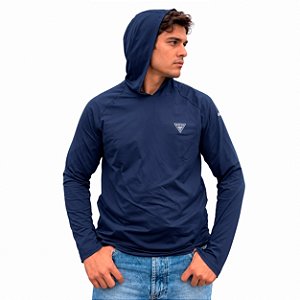 Camiseta Masculina Aurora PFG II ML Azul Marinho - Columbia
