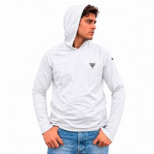 Camiseta Masculina Aurora PFG II ML Branco - Columbia