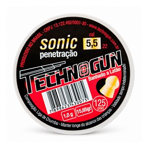 Chumbinhos Technogun Sonic Latonado 5.5mm 125un.