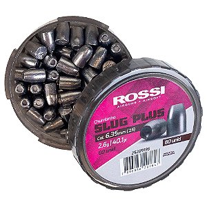 Chumbinho Slug Plus 6.35mm 2.6g 40.12gr - Rossi