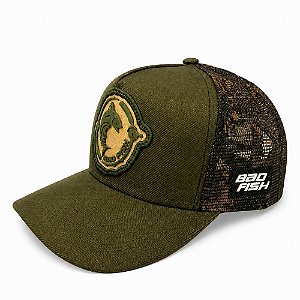 Boné Pesca Telado Peixe Masculino Verde Ref.705 - Bad Fish