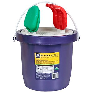 Kit Baldinho de Praia 10 Peças Cores Sortidas - Bel