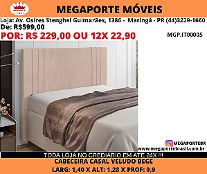 Cabeceira Cama Casal 1,40 Veludo