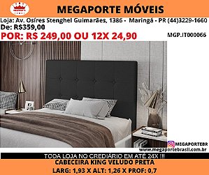 Cabeceira Cama King 1,93 Veludo