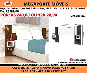 Cabeceira P/ Cama Solteiro, Casal e Queen