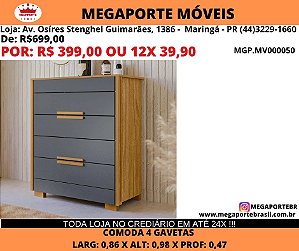 Cômoda 4 gavetas