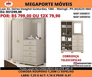 Cômoda Roupeiro c/ Espelho
