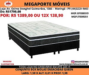 Conjunto Box Molas Ensacadas 158x198 Queen
