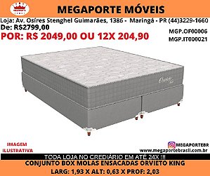 Conjunto Box Molas Ensacadas New Euro Pilow 203x193 King