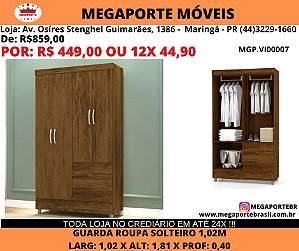 Guarda Roupa 4p 2g 1,02m