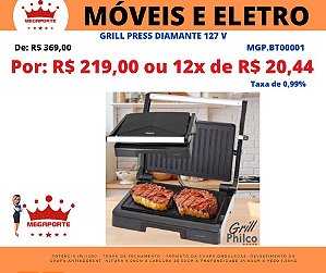 Grill e Sanduicheira Philco Press Diamante