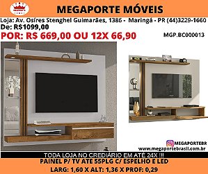 Painel para tv 55plg c/ Espelho