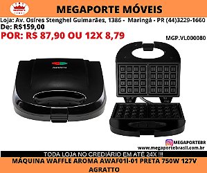 Maquina de Waffle 750W 127V Agratto