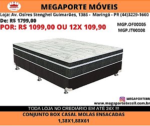 Conjunto Box Molas Ensacadas 1,38x1,88 Casal