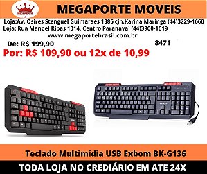 Teclado Multimidia USB