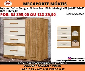 Comoda 4 gavetas 1  Porta