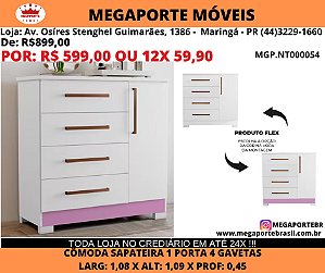 Comoda 4 gaveta 1 porta