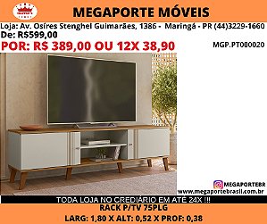Rack p/ tv 75plg 1,80m