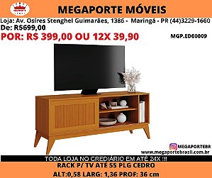 Rack p/ tv 55plg 1,36m