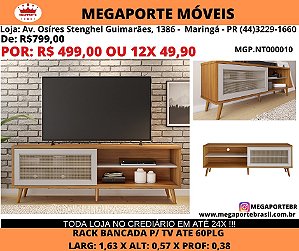 Rack p/ tv 60plg 1,63m