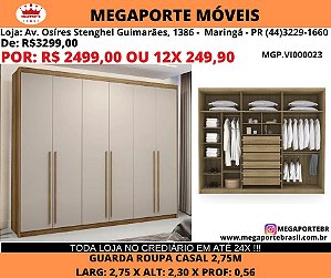 Guarda Roupa Casal 2,75M
