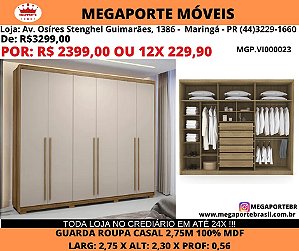 Guarda Roupa Casal 2,75M
