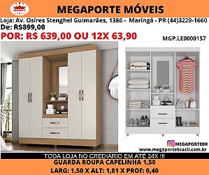 Guarda Roupa Solteiro 1,50M Capelinha