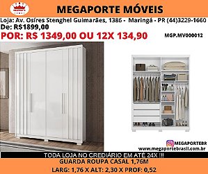 Guarda Roupa Casal 1,76