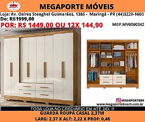 Guarda Roupa Casal 8p 6g 2,37