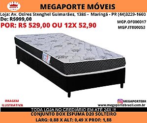 Conjunto Box Solteiro Espuma D20