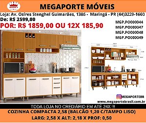 Cozinha Compacta com Balcão 2,58m