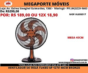 Ventilador de Mesa 40cm Ventisol