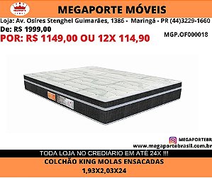 Colchão King Molas Ensacadas