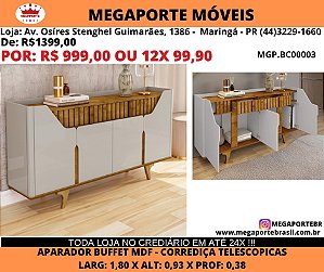 Aparador Buffet 1,80M MDF
