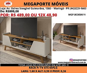 Rack p/ tv 65plg 1,60m