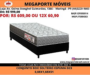 Conjunto Box Espuma D23 Solteiro