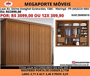 Roupeiro Porta de Correr 2,71