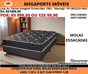 Conjunto Box Casal Molas Ensacadas